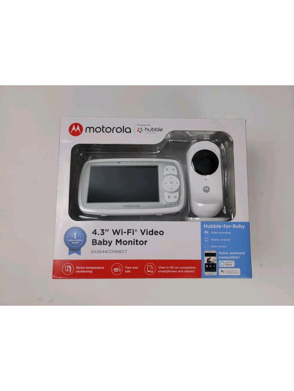 BRAND NEW Motorola Ease44CONNECT Wi-Fi Video Baby Monitor w/ 4.3 HD Color